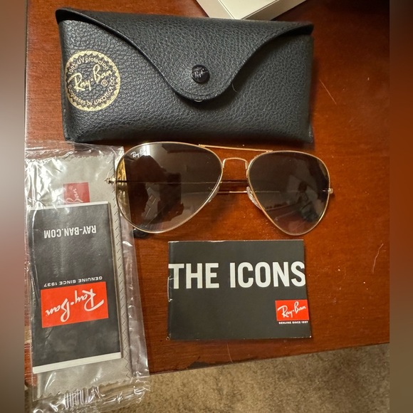 New Never Worn Unisex Ray-ban Aviator Large Metal RB3025 - Picture 10 of 14